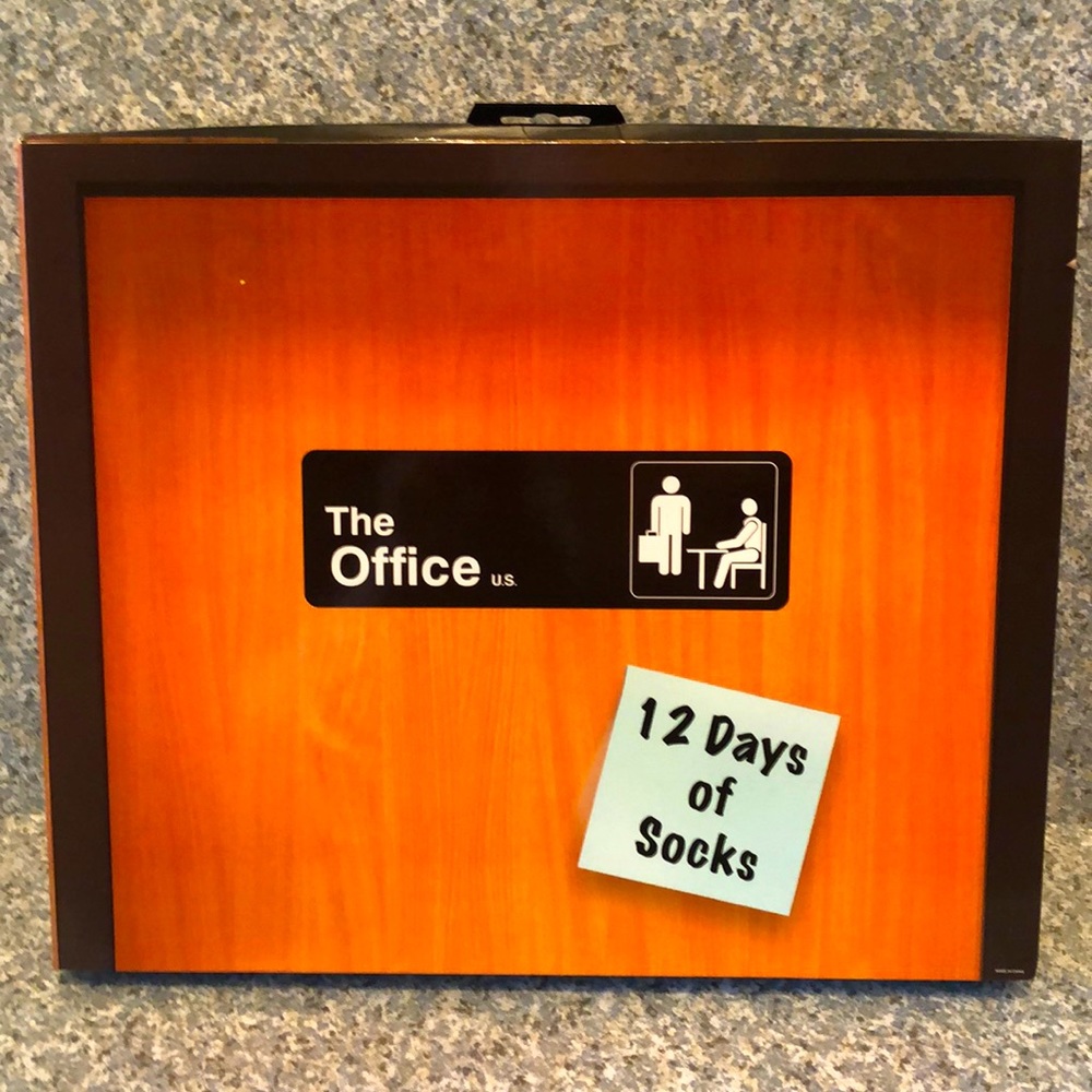 THE OFFICE!!!!!  12 pairs of FUN socks!! Great gift!!!